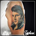 Tatouage - Portrait couleurs d'Elvis Presley sur l'�paule